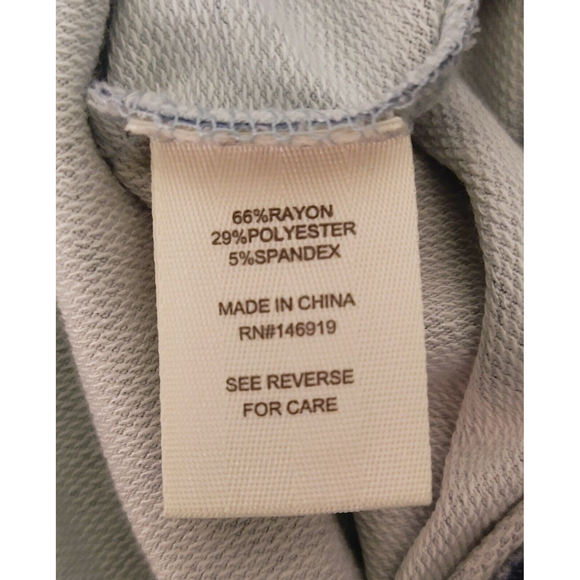 Women's MUDD Long Sleeve Blue Dip Dye Pullover Shirt Soft Comfy Size LG NWT - Picture 9 of 10